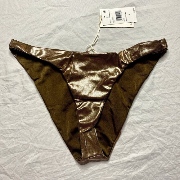 NWT Good American Foil Better Bikini Reversible Bottoms Size 3 (Large) - Picture 6 of 13